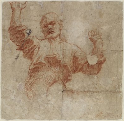 Study for a Figure of the Almighty (detail) by Raffaello Sanzio Raphael